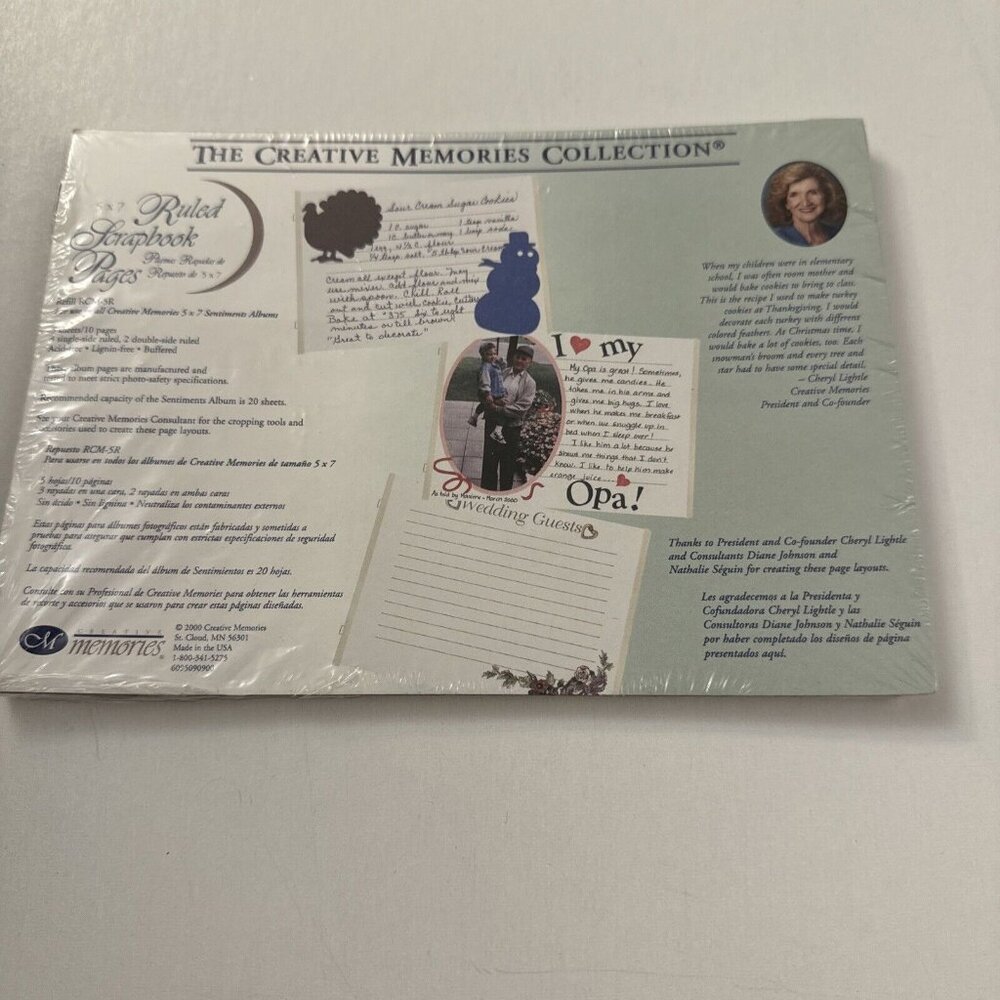 Bee Creative Memories Ruled Scrapbook Pages 5x7 B19